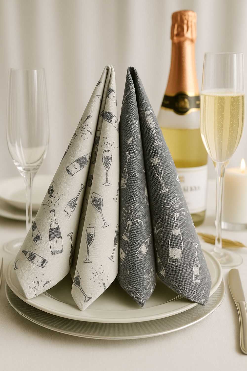 Serviette oder Flaschenkravatte - Sparkling