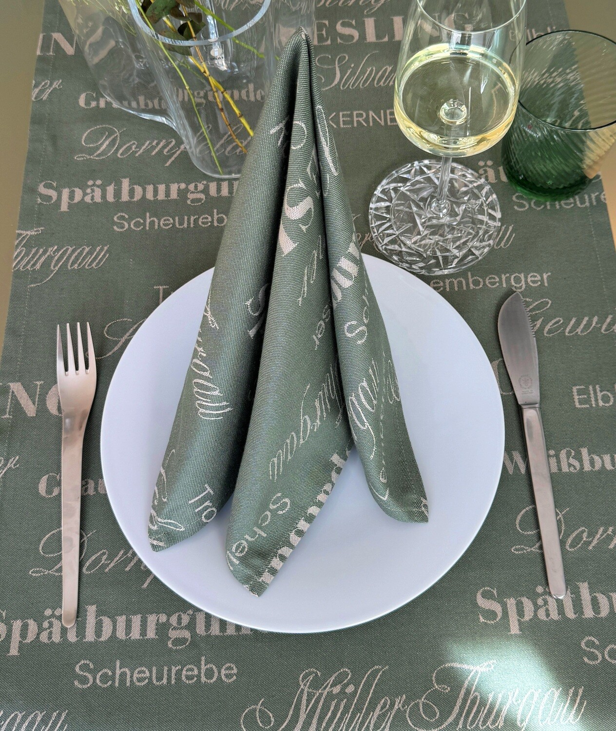 Wein-Serviette - Deutsche Rebsorten