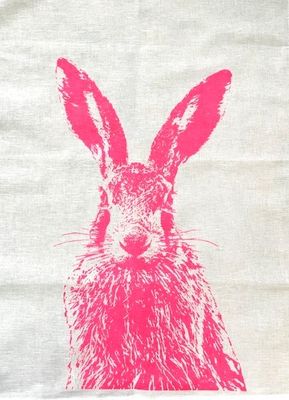 Geschirrtuch bedruckt mit Hasen Geschirrtuch bedruckt mit Hasen