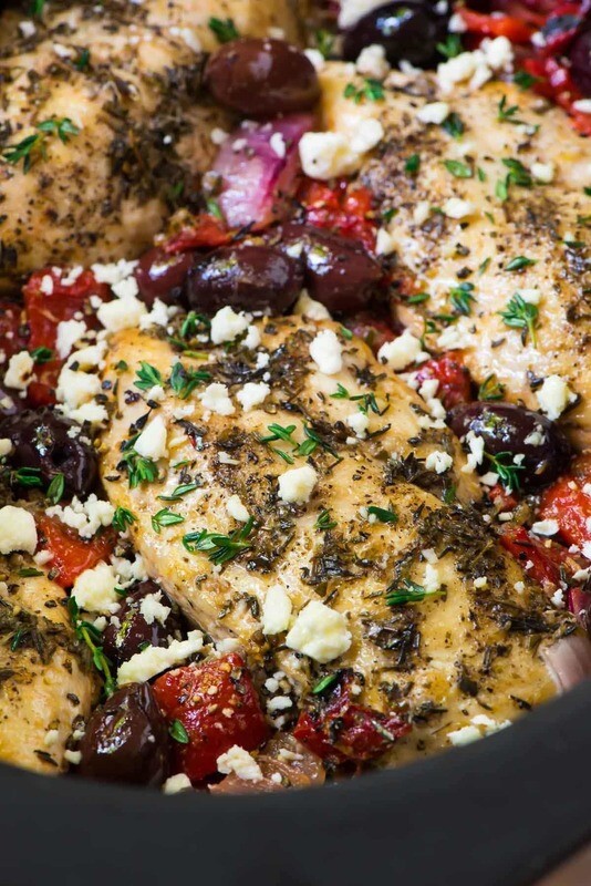 Chicken Breast with Olives and Feta