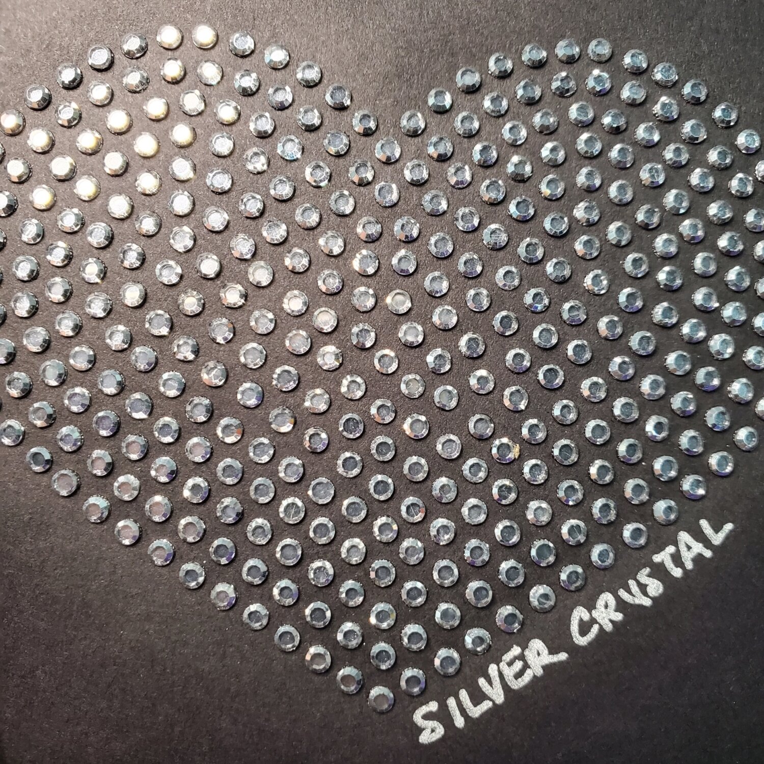 Metalites Silver Rose Hotfix Rhinestones