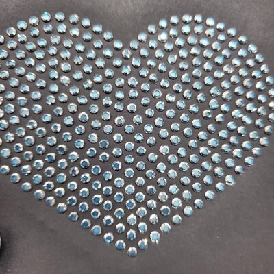 Metalites Silver Aquamarine Hotfix Rhinestones