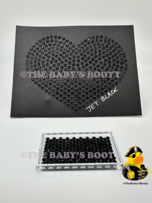 Jet Black Hotfix Rhinestones