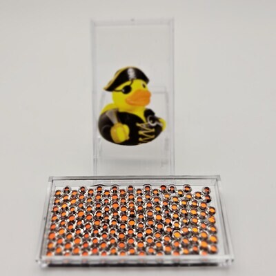 Metalites Silver Orange Hotfix Rhinestones