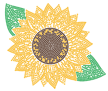 Sunflower SS10 (Three Color) 8.64H x 10.21W