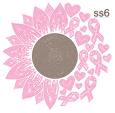 Breast Cancer Sunflower SS6 TWO COLOR