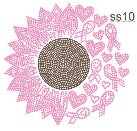 Breast Cancer Sunflower SS10 (Two Color)