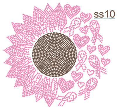 Breast Cancer Sunflower SS10 (Two Color)