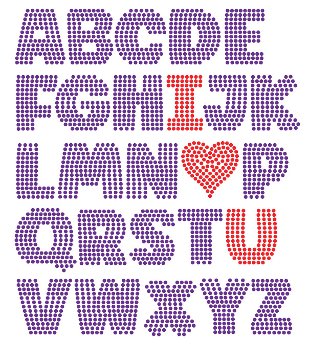Alphabet Luv SS10 9.58 W x 10.99 H
