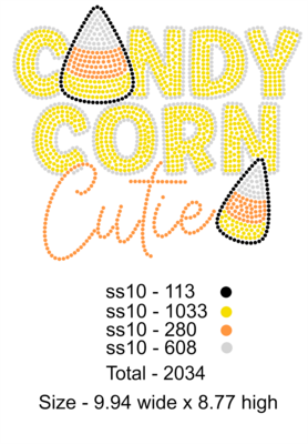 Candy Corn Cutie ss10 9.94 W x 8.77 H