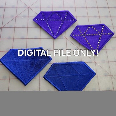 Bling Embroidery Diamond Patch (DIGITAL FILE ONLY)