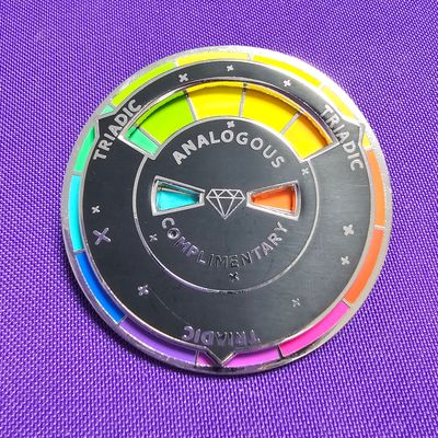 Metal Lapel Color Wheel Pin