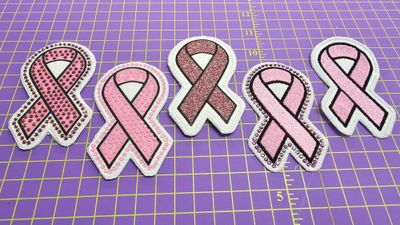 Breast Cancer Ribbon Design Set