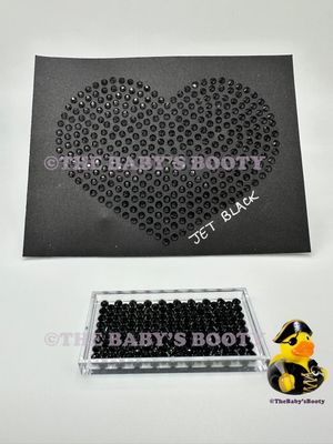 Jet Black Hotfix Rhinestones