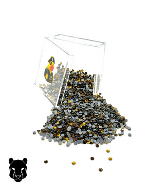 Cheetah Mix Hotfix Rhinestones – Topaz &amp; Smoke Topaz SS10 Mix