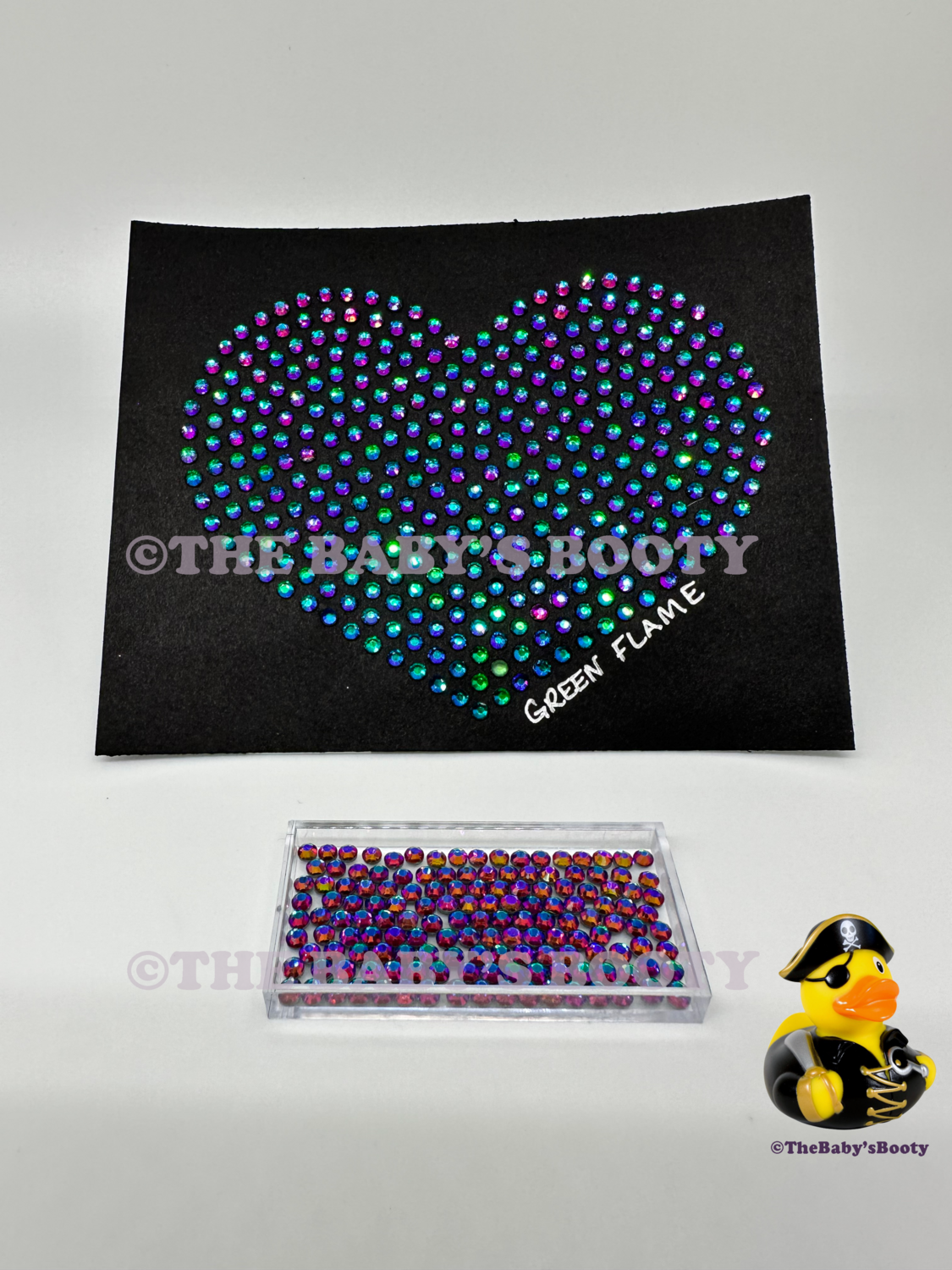 Green Flame Hotfix Rhinestones – Color-Shifting SS6 &amp; SS10