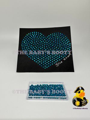 Blue Zircon Blue-Green Hotfix Rhinestones – SS6 &amp; SS10