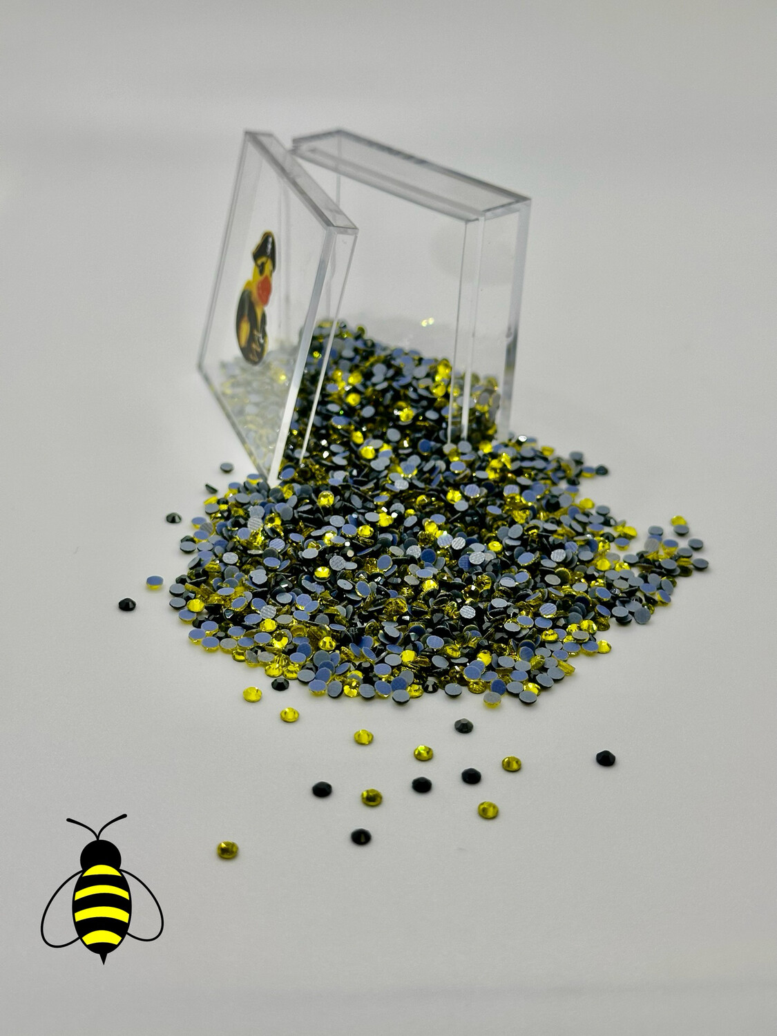 Honey Bee Mix Hotfix Rhinestones – Yellow, Crystal &amp; Jet Hematite SS10