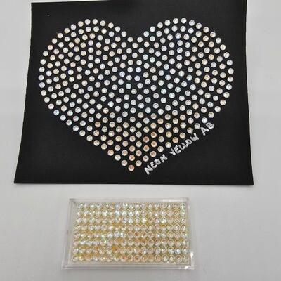 Neon Yellow AB Hotfix Rhinestones – SS6 &amp; SS10