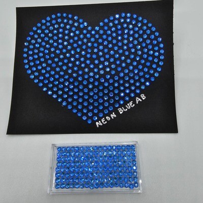 Neon Blue AB Hotfix Rhinestones – SS6 &amp; SS10