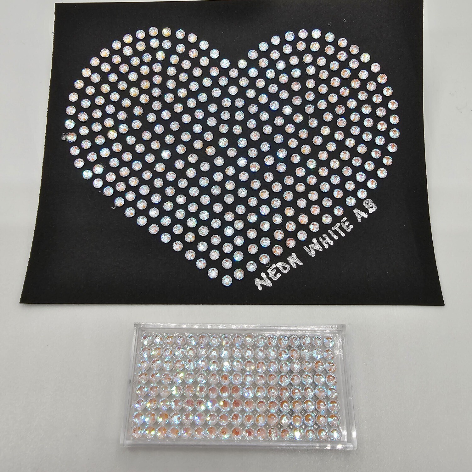 Neon White AB Hotfix Rhinestones – SS6 &amp; SS10