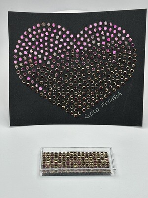 Metalites Gold Fuchsia Hotfix Rhinestones – SS10