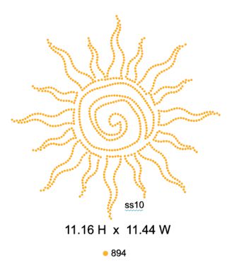 Sun Outline ss6 11.37 W x 11.10 H