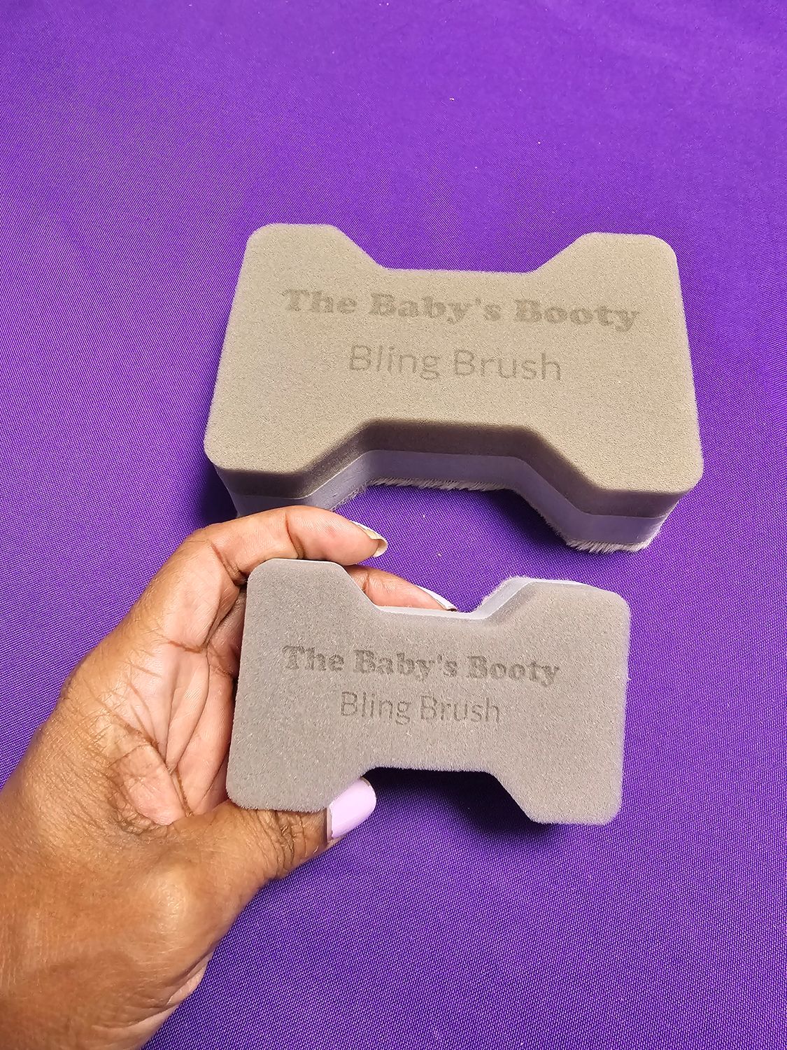 Baby Bone SS6 Rhinestone Brush – 4" × 2" Mini Bling Brush