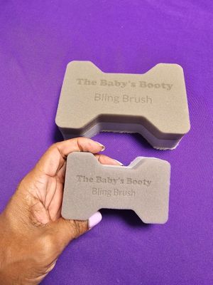 Baby Bone SS6 Rhinestone Brush – 4" × 2" Mini Bling Brush