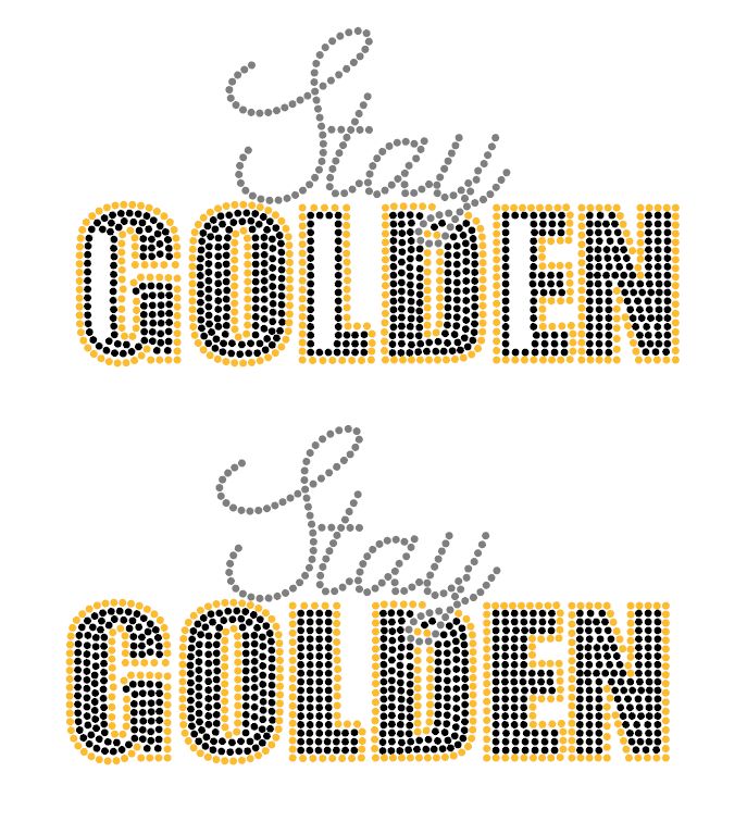 Stay Golden Rhinestone Template ✨ | Hotfix Design + Big Bling Compatible | Sunshine Collection Ready