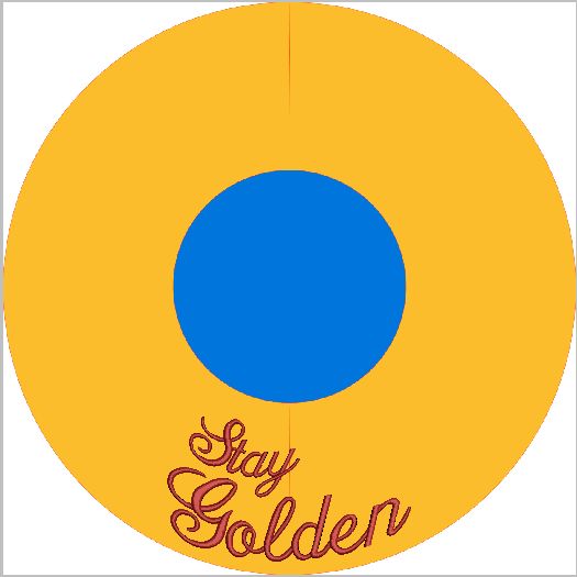 Stay Golden Floppy Hat Embroidery Design
