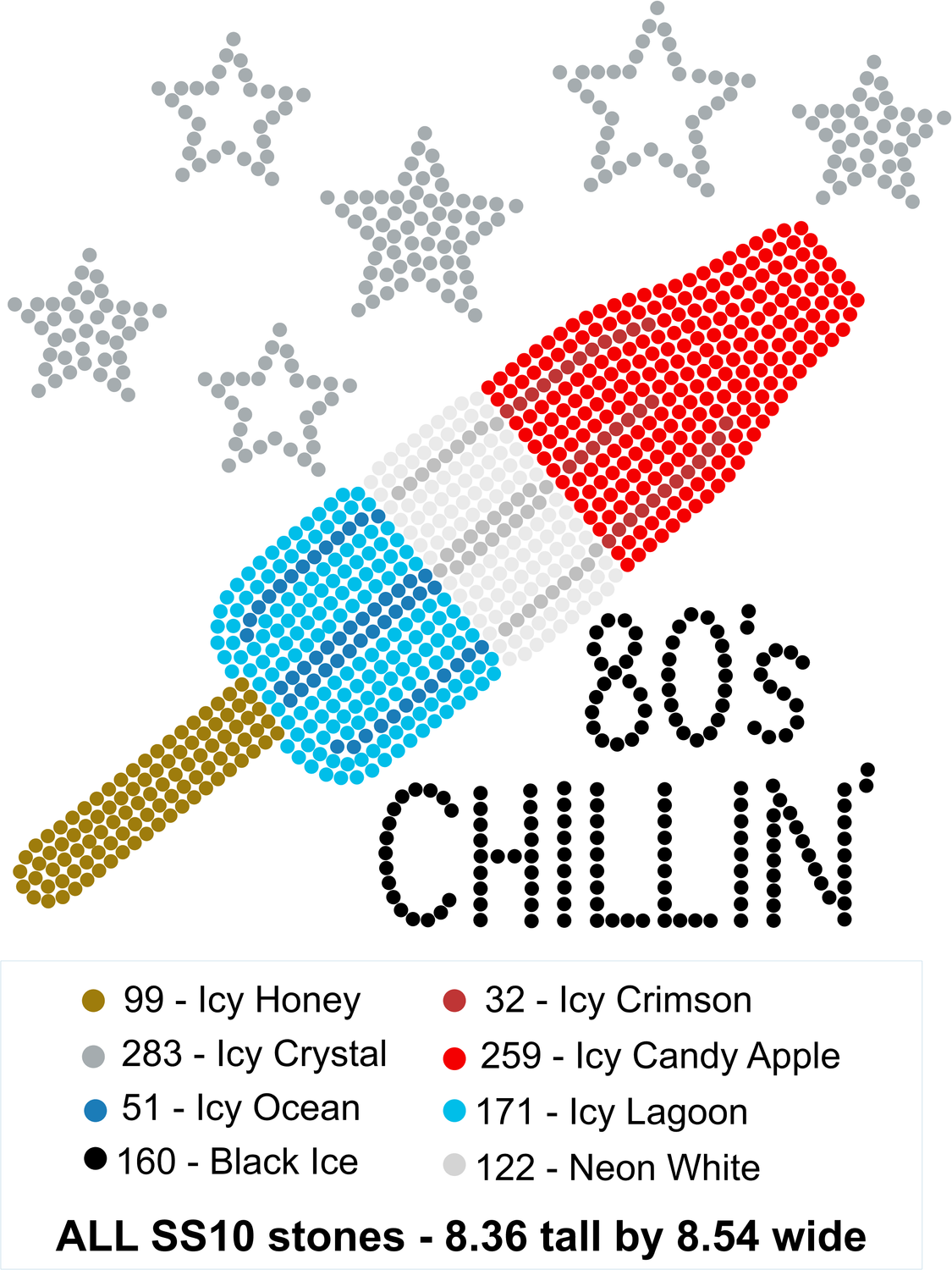 🍦 Summer Throwback Collection – Bomb Pop Rhinestone Templates