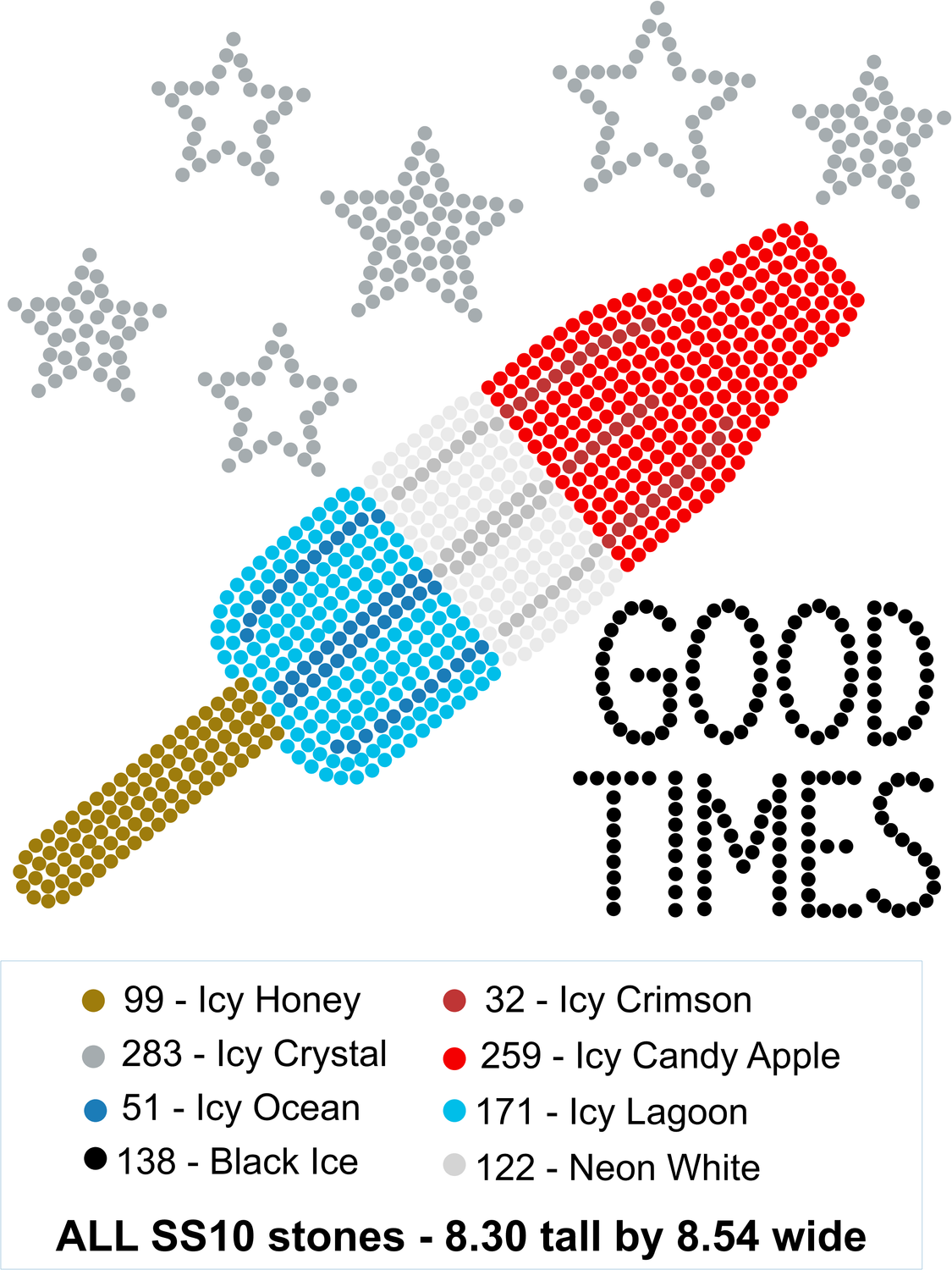 🍦 Summer Throwback Collection – Bomb Pop Vibes Rhinestone Templates