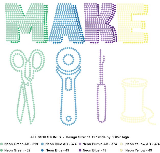 MAKE – Crafter's Rhinestone Design | Digital Template - SS10