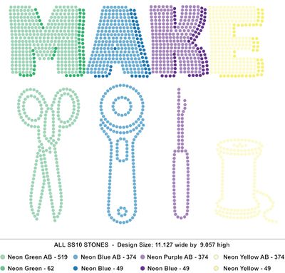 MAKE – Crafter's Rhinestone Design | Digital Template - SS10