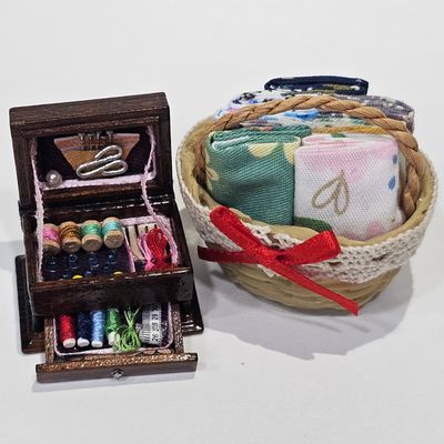 🧵 Cora's Sewing Stash | Mini Sewing Box &amp; Fabric Basket