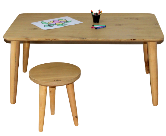 Modi kids table - Stained Wood (1000mm x 600mm)