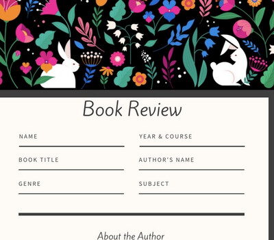 Floral Book Review Template, Book Lovers Journal, Book Quotes, Reading Logs, gift for booklovers, bookworm, bookish gifts, bookish merch,