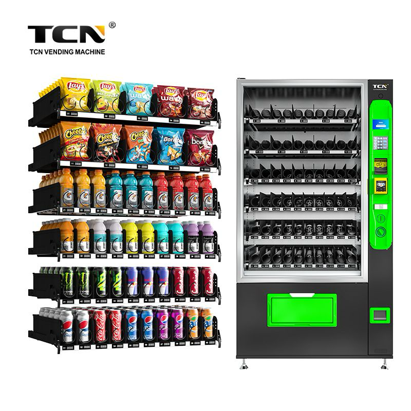 Distributore automatico Nuovo TCN 10 selezioni vending machine touch screen con ascensore