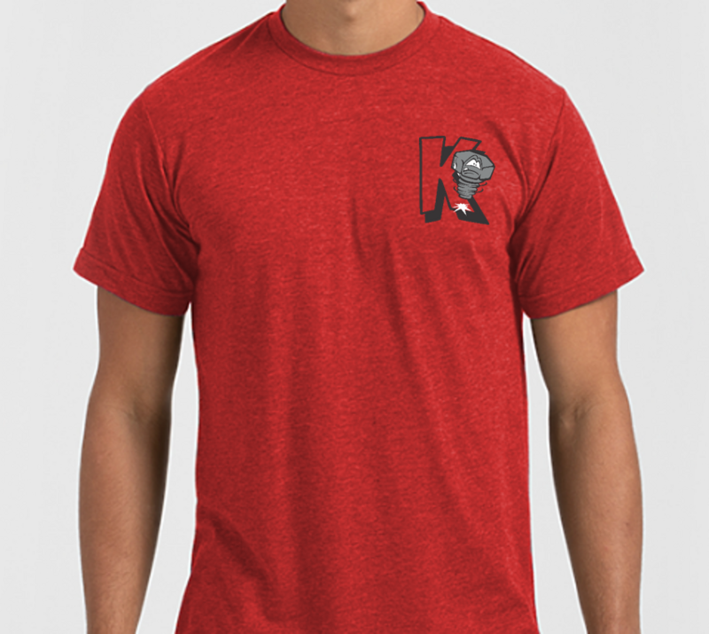 Men's Red Lugnuts Logo T