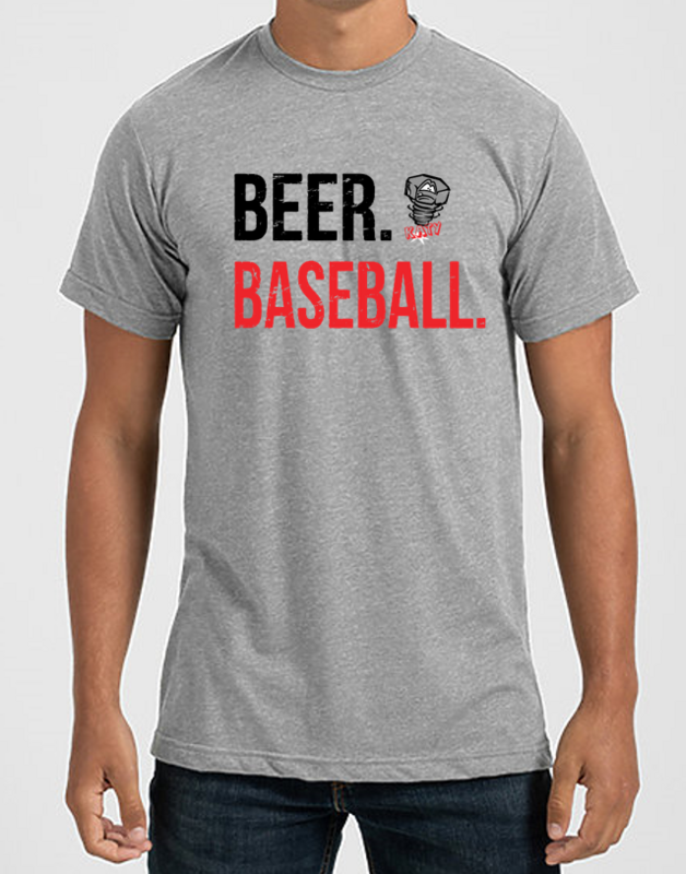 Men's Grey Beer & Baseball