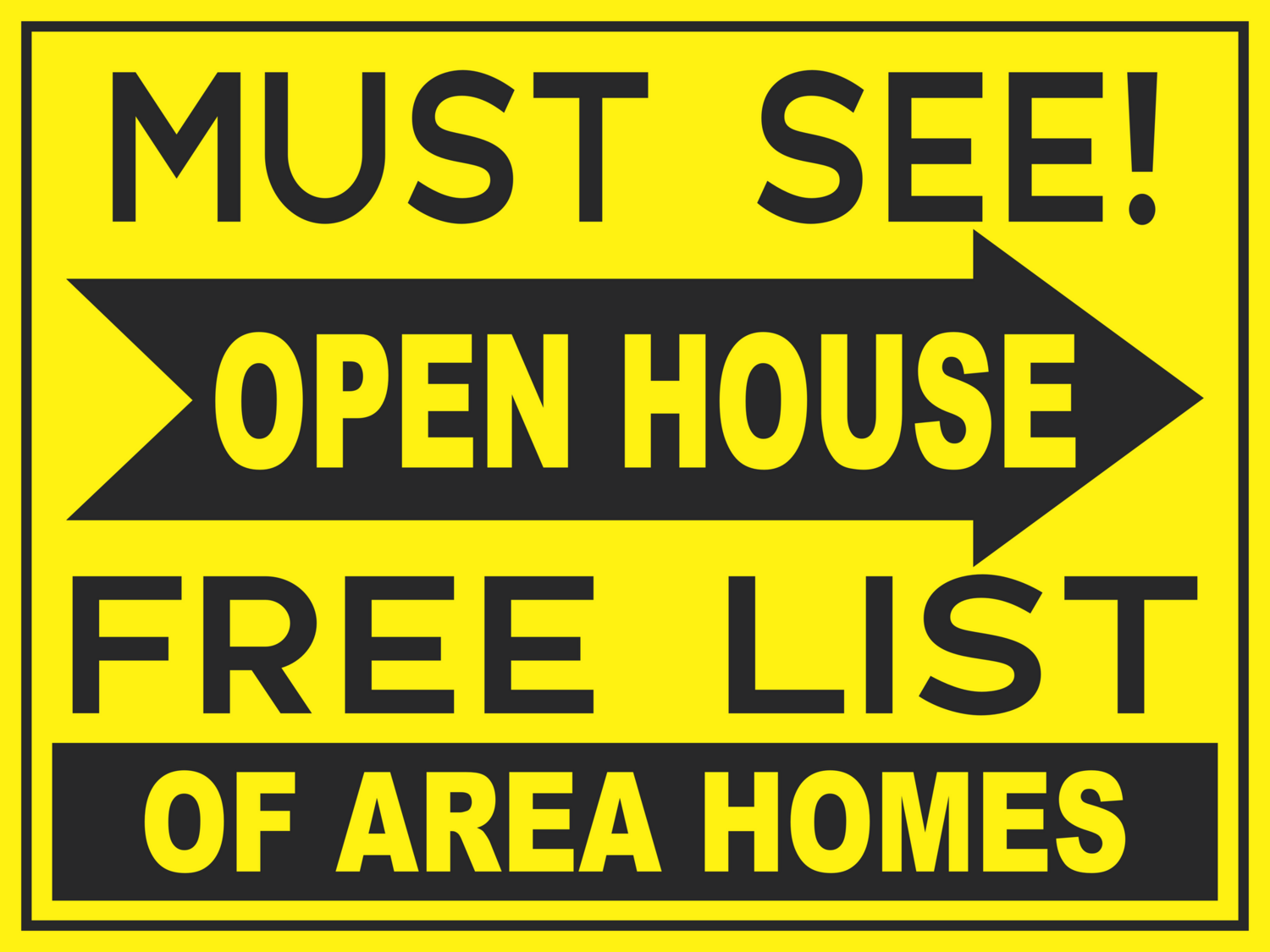 Open House Signs  50qty