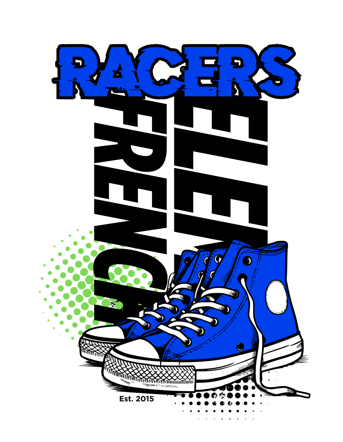 Adult Blue Converse Design