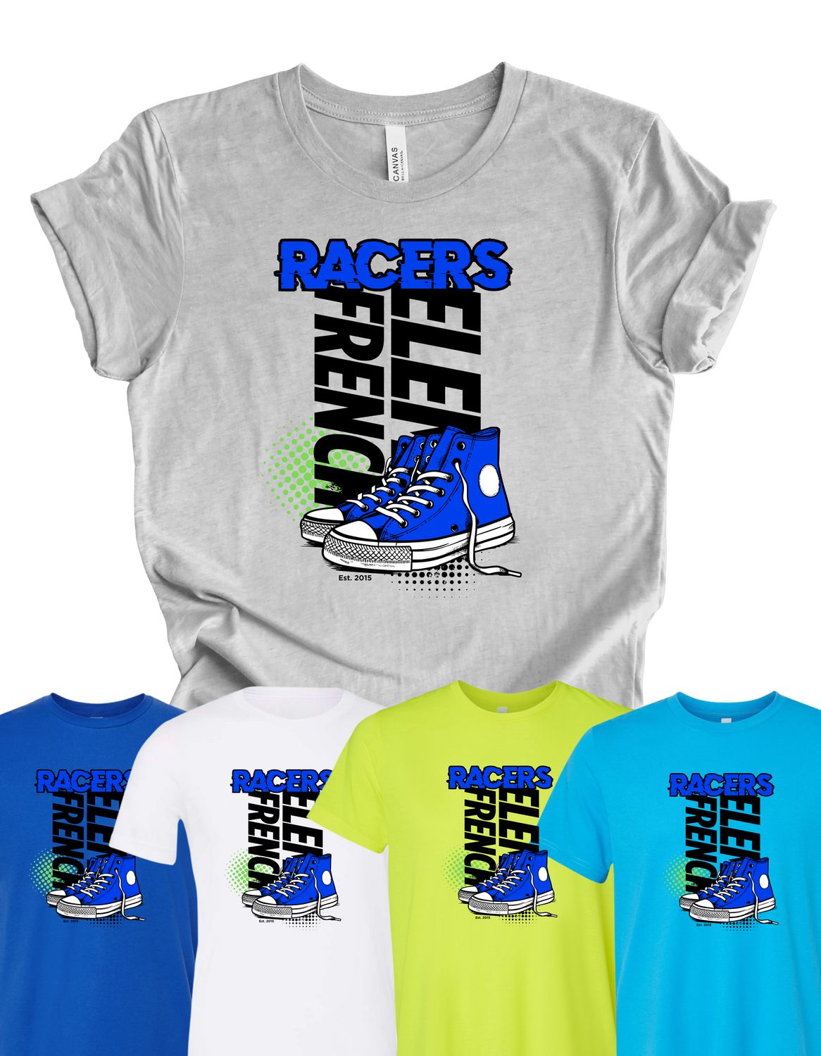 Adult Blue Converse Design