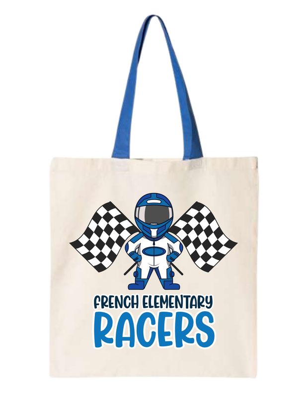 White Racer Tote Bag