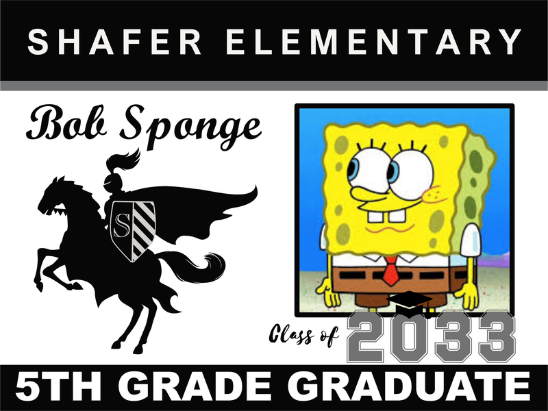 Personalized 5th Grade Graduation Sign