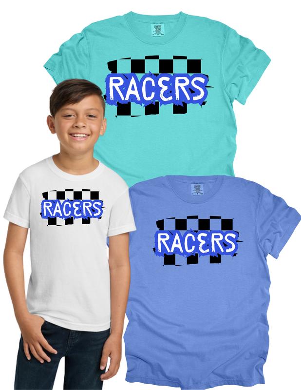 Youth Racers with Checkered