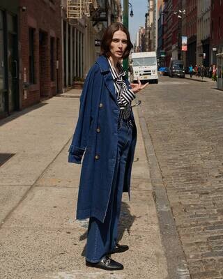 Trench Coat - Dark Indigo