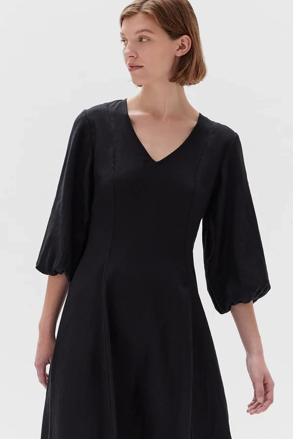 Colette Long Sleeve Dress, Colour: Black, Size: 6