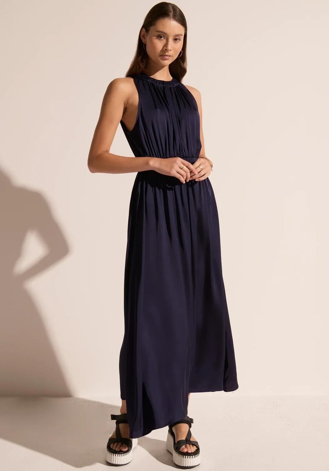 Clese Midi Dress, Size: 6, Colour: ink